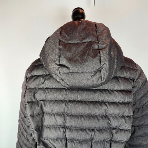 Michael Kors Down Longer Length Jacket with Detachable Hood Dark Gray Size L - Picture 4 of 13